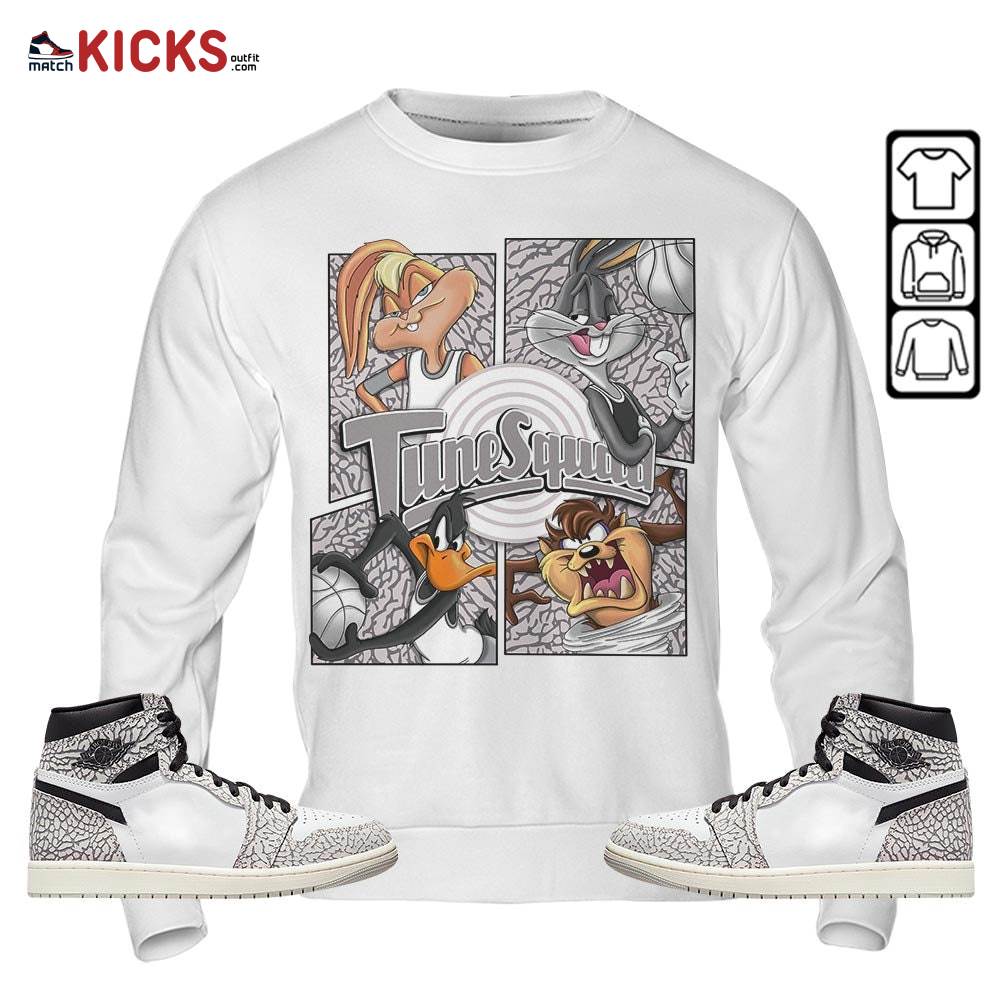 Bunny Tazmanian Basketball Sneaker Shirt Match OG Elephant 1s, Jordan 1 White Cement MKO Sweatshirt Bunny Tazmanian Basketball Sneaker Shirt Match OG Elephant 1s, Jordan 1 White Cement MKO Sweatshirt