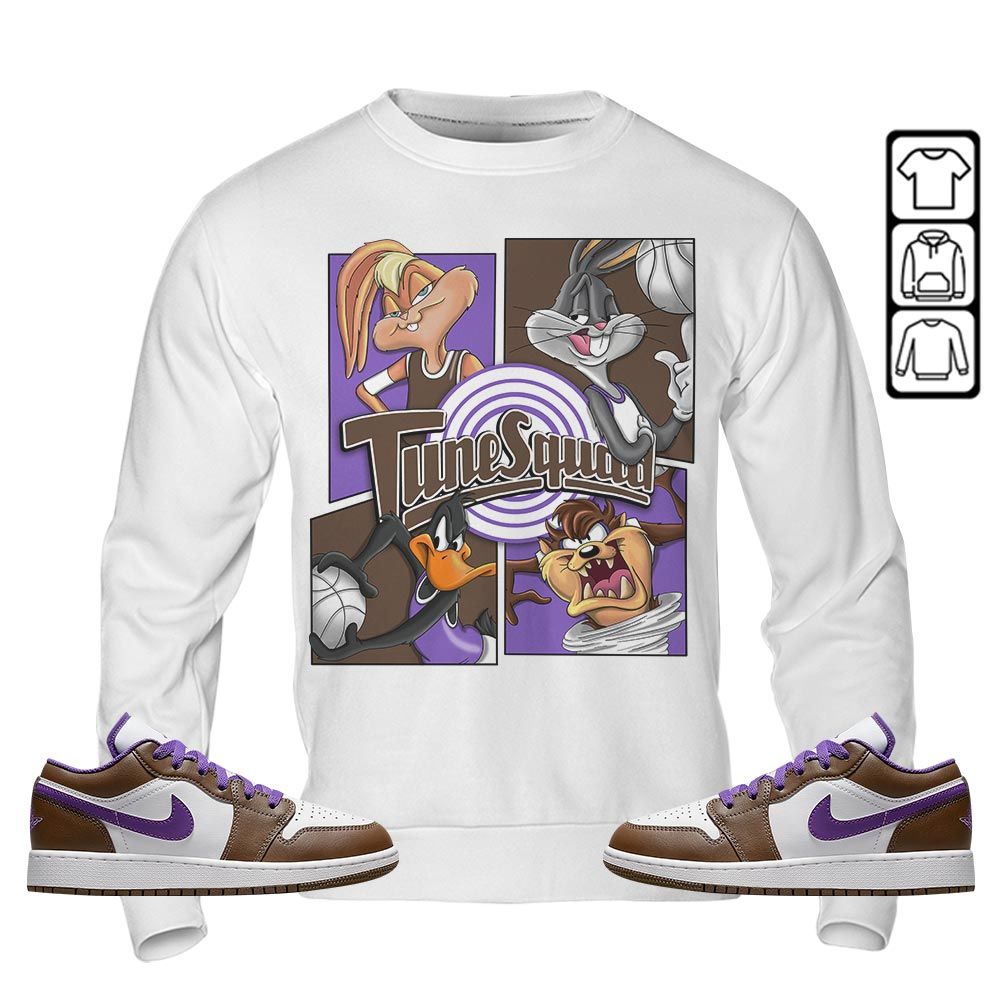 Bunny Tazmanian Basketball Sneaker Shirt Match Purple Mocha 1s, Jordan 1 Low Purple Mocha MKO T-Shirt Bunny Tazmanian Basketball Sneaker Shirt Match Purple Mocha 1s, Jordan 1 Low Purple Mocha MKO T-Shirt