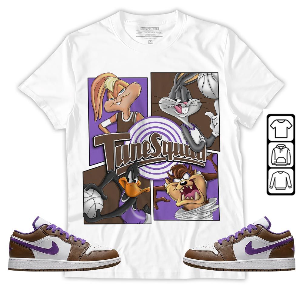 Bunny Tazmanian Basketball Sneaker Shirt Match Purple Mocha 1s, Jordan 1 Low Purple Mocha MKO T-Shirt Bunny Tazmanian Basketball Sneaker Shirt Match Purple Mocha 1s, Jordan 1 Low Purple Mocha MKO T-Shirt