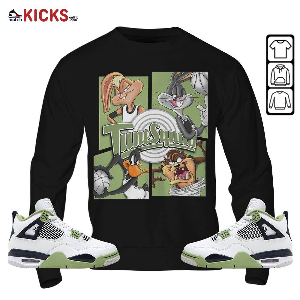 Bunny Tazmanian Basketball Sneaker Shirt Match Retro Oil Green 4s, Jordan 4 Oil Green MKO Sweatshirt Bunny Tazmanian Basketball Sneaker Shirt Match Retro Oil Green 4s, Jordan 4 Oil Green MKO Sweatshirt