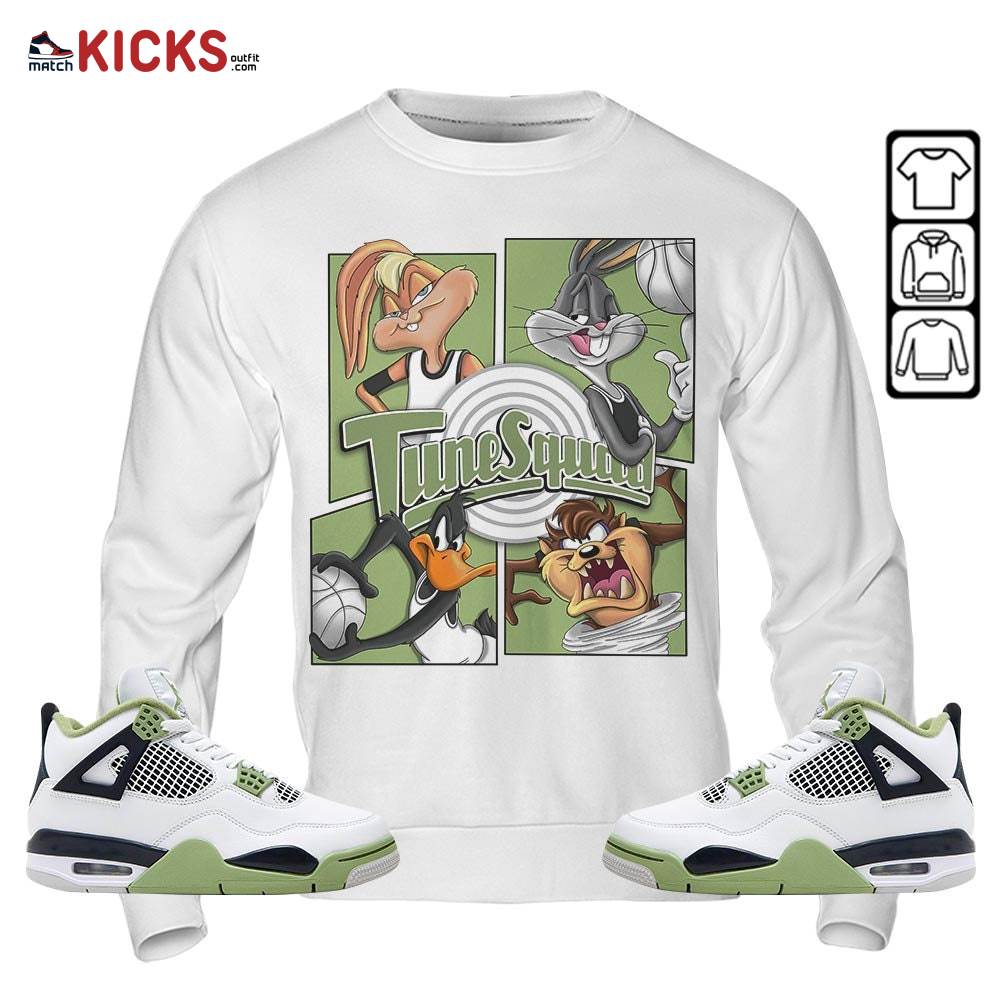 Bunny Tazmanian Basketball Sneaker Shirt Match Retro Oil Green 4s, Jordan 4 Oil Green MKO Sweatshirt Bunny Tazmanian Basketball Sneaker Shirt Match Retro Oil Green 4s, Jordan 4 Oil Green MKO Sweatshirt