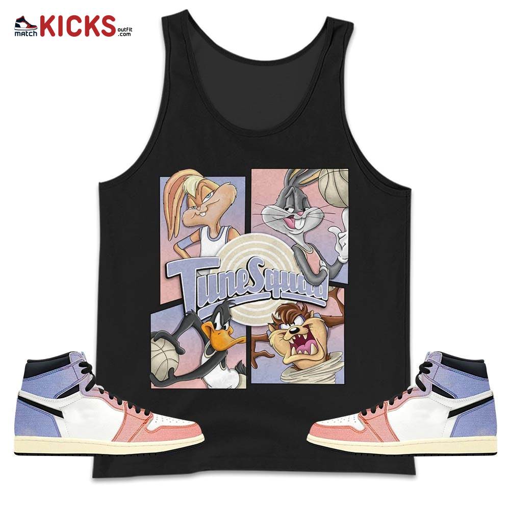 Bunny Tazmanian Basketball Sneaker Shirt Match Retro Skyline 1s, Jordan 1 High OG Skyline MKO Tank Top