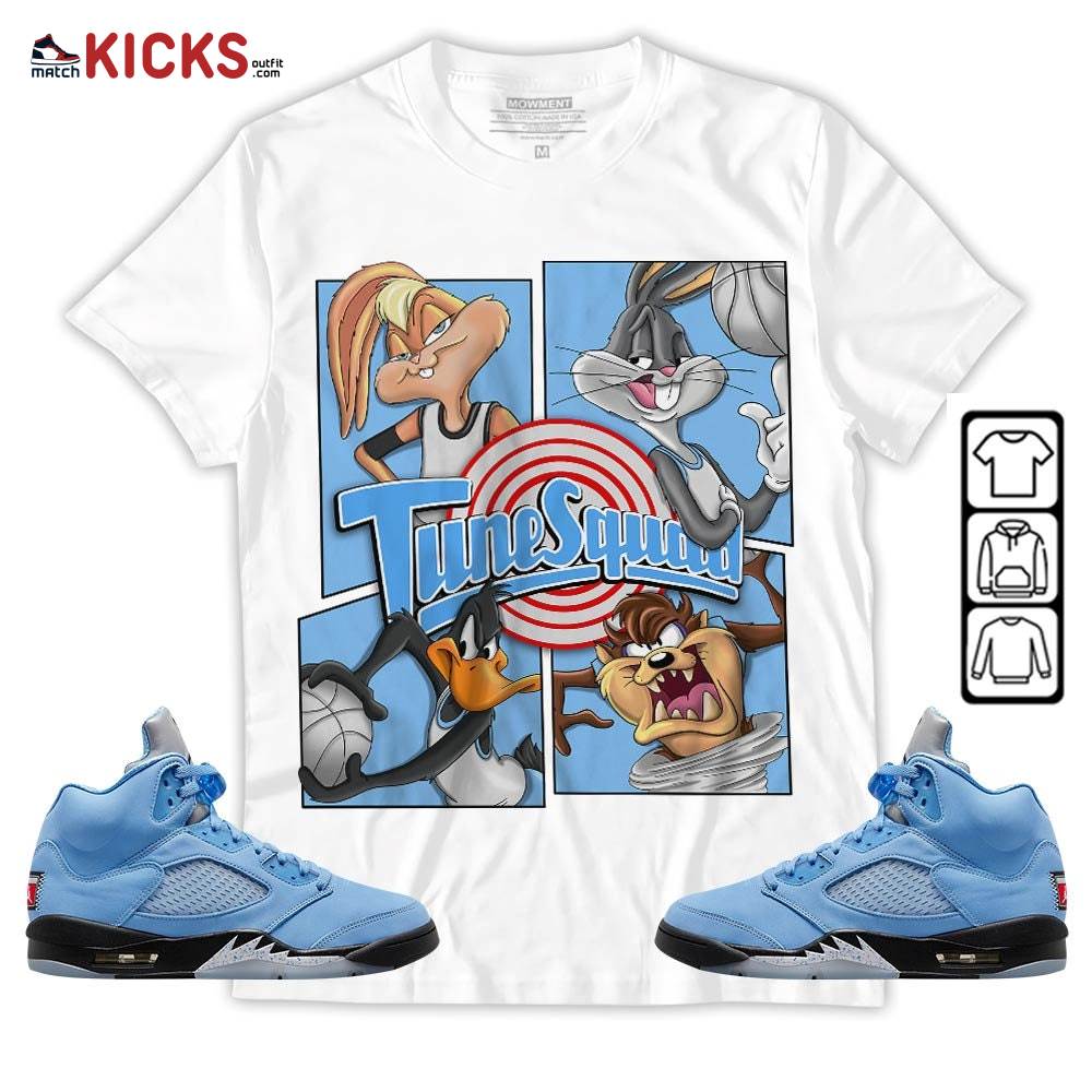 Bunny Tazmanian Basketball Sneaker Shirt Match Retro University Blue 5s, Jordan 5 University Blue MKO T-Shirt Bunny Tazmanian Basketball Sneaker Shirt Match Retro University Blue 5s, Jordan 5 University Blue MKO T-Shirt