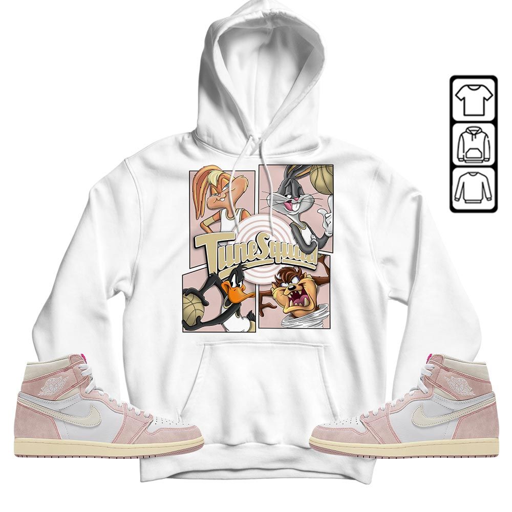 Bunny Tazmanian Basketball Sneaker Shirt Match Retro Washed Pink 1s, Jordan 1 High OG Washed Pink MKO T-Shirt