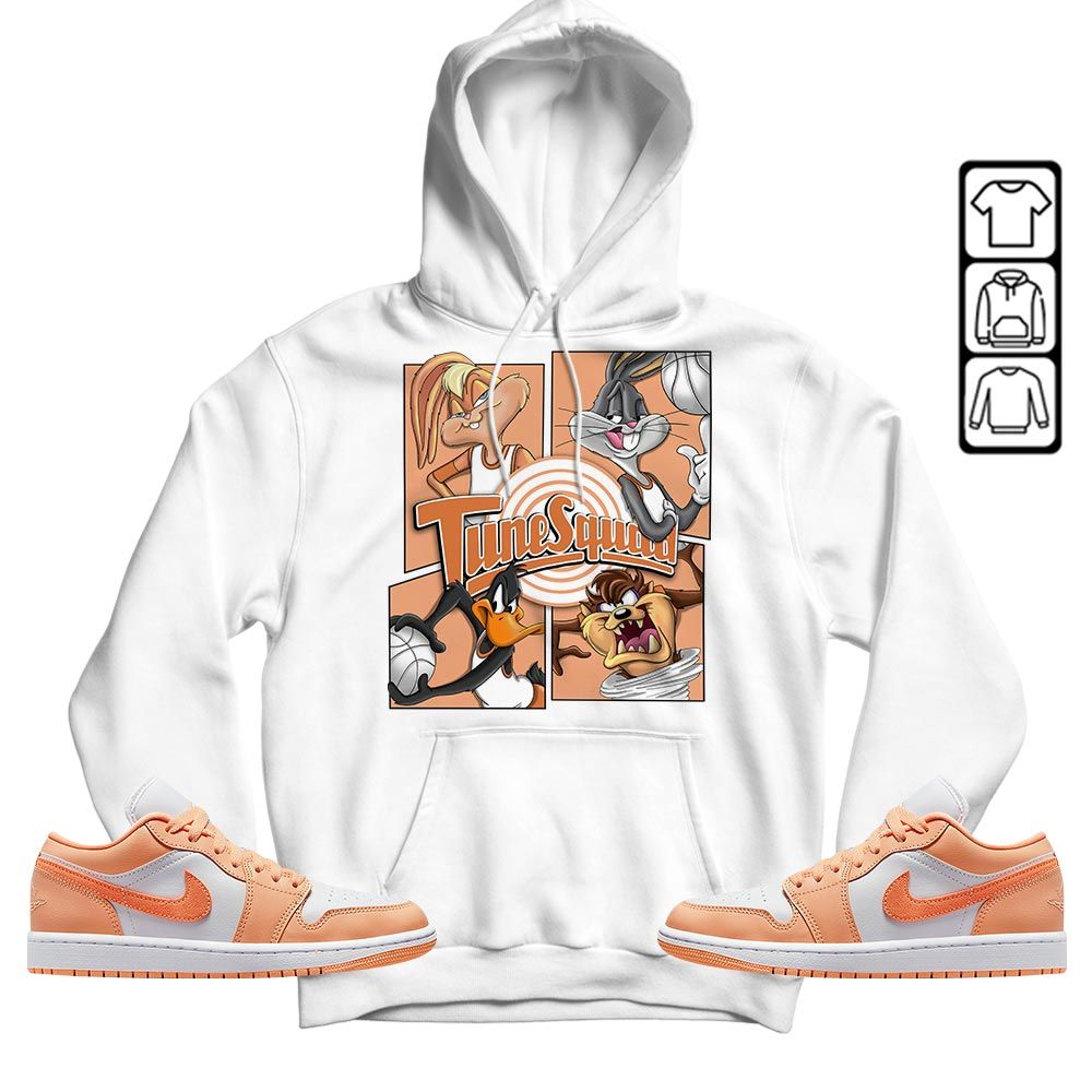 Bunny Tazmanian Basketball Sneaker Shirt Match Sunset Haze 1s, Jordan 1 Low Sunset Haze MKO T-Shirt