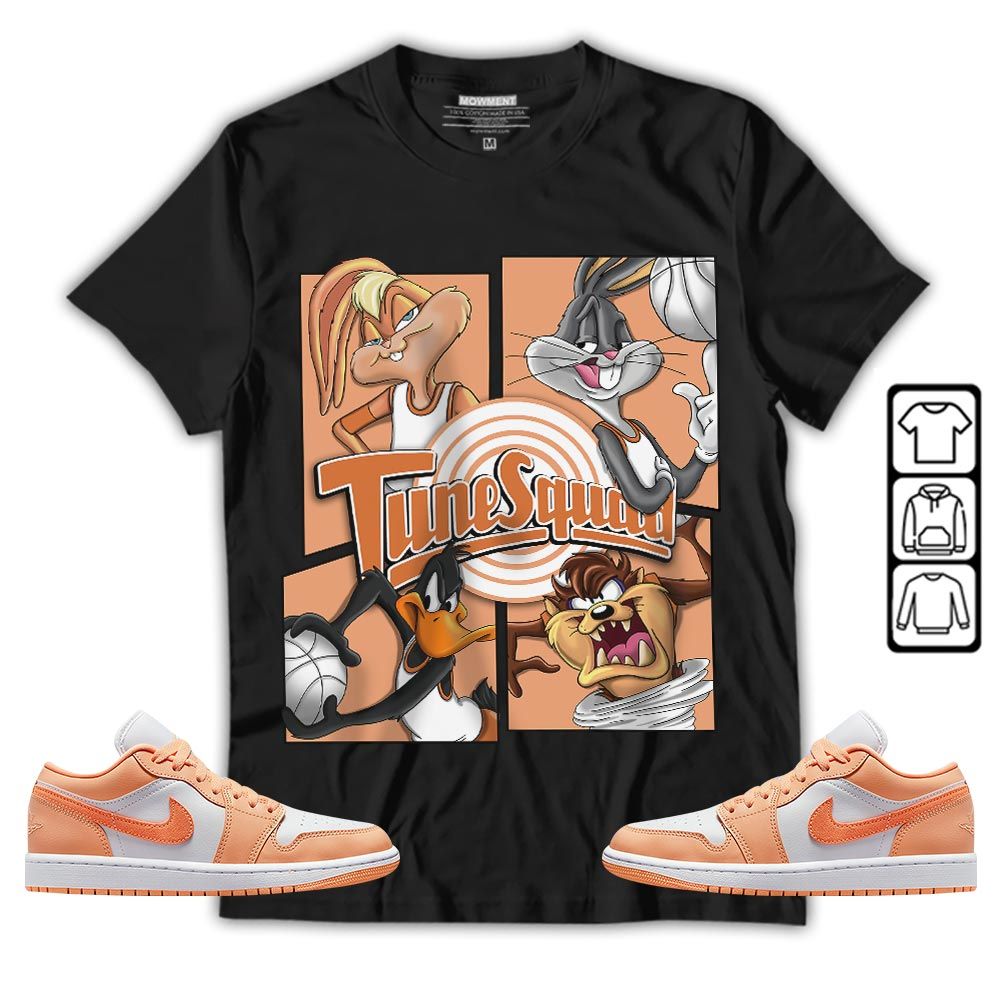 Bunny Tazmanian Basketball Sneaker Shirt Match Sunset Haze 1s, Jordan 1 Low Sunset Haze MKO T-Shirt