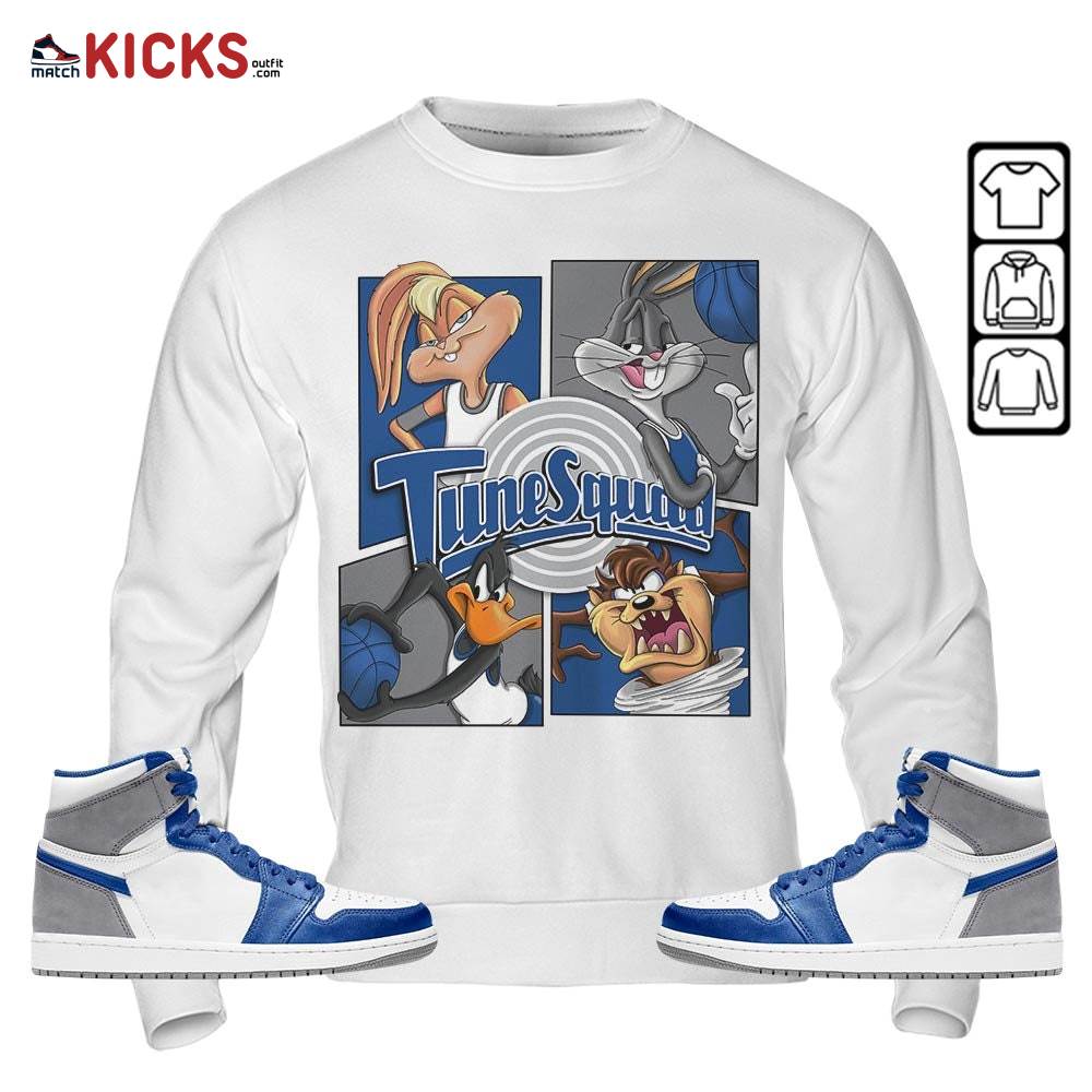 Bunny Tazmanian Basketball Sneaker Shirt Match True Blue 1s, Jordan 1 High OG True Blue MKO Sweatshirt Bunny Tazmanian Basketball Sneaker Shirt Match True Blue 1s, Jordan 1 High OG True Blue MKO Sweatshirt