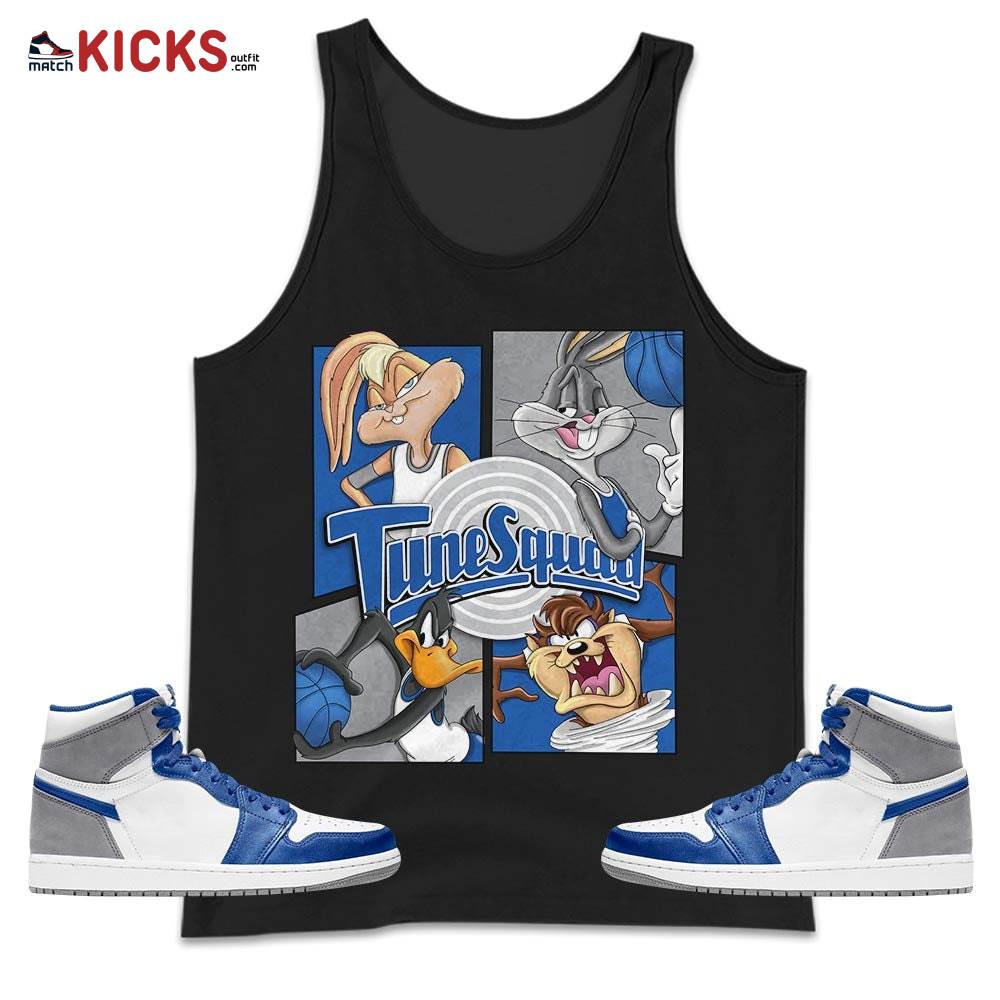 Bunny Tazmanian Basketball Sneaker Shirt Match True Blue 1s, Jordan 1 High OG True Blue MKO Tank Top Bunny Tazmanian Basketball Sneaker Shirt Match True Blue 1s, Jordan 1 High OG True Blue MKO Tank Top
