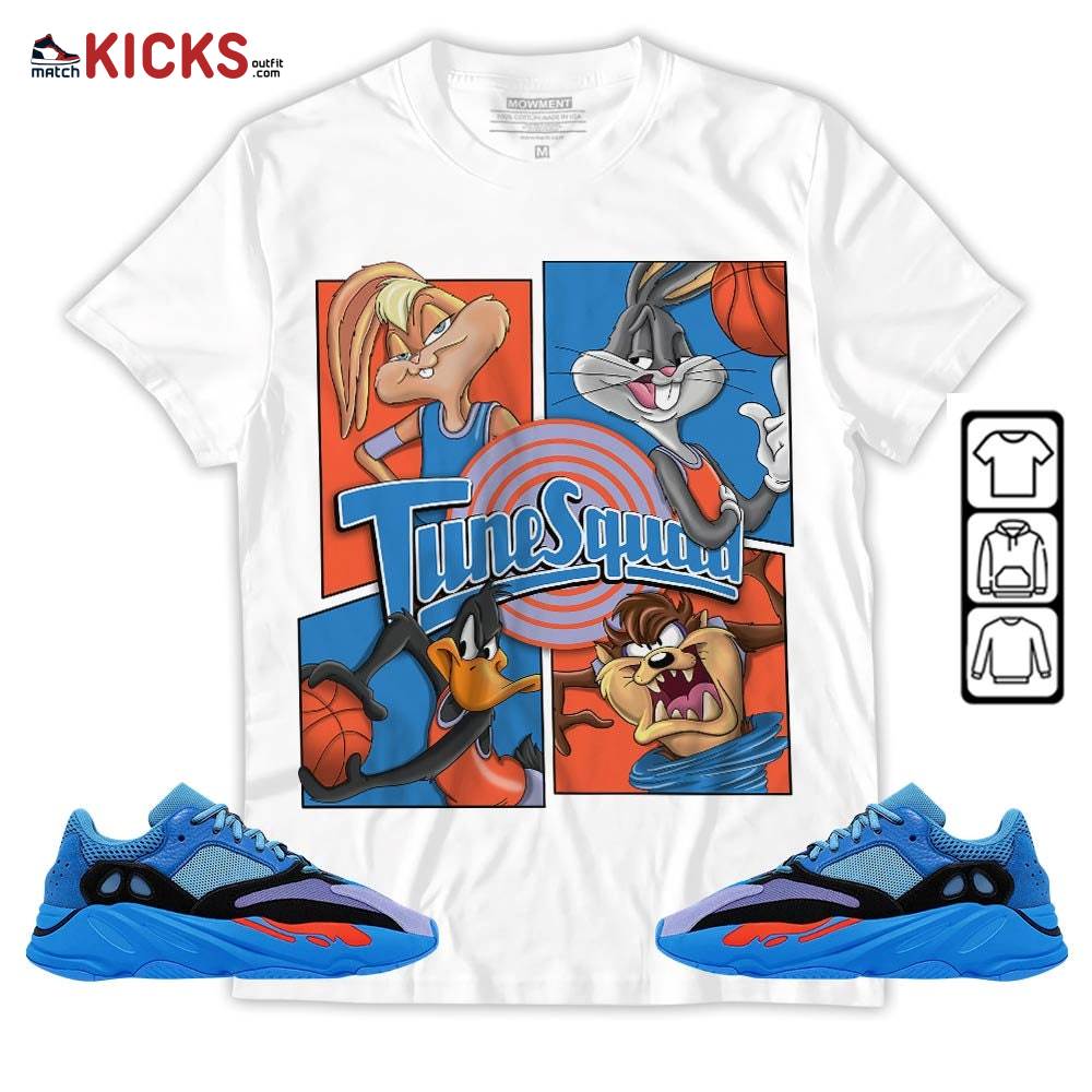 Bunny Tazmanian Basketball Sneaker Shirt Match V1 Hi-Res Blue 700s, Yeezy 700 V1 Hi-Res Blue MKO Sweatshirt