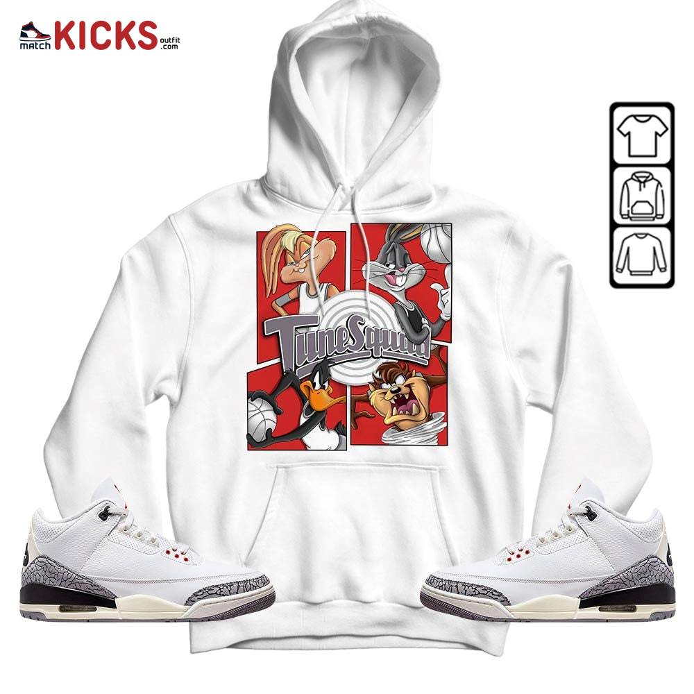 Bunny Tazmanian Basketball Sneaker Shirt Match White Cement 3s, Jordan Retro 3 White Cement MKO T-Shirt Bunny Tazmanian Basketball Sneaker Shirt Match White Cement 3s, Jordan Retro 3 White Cement MKO T-Shirt