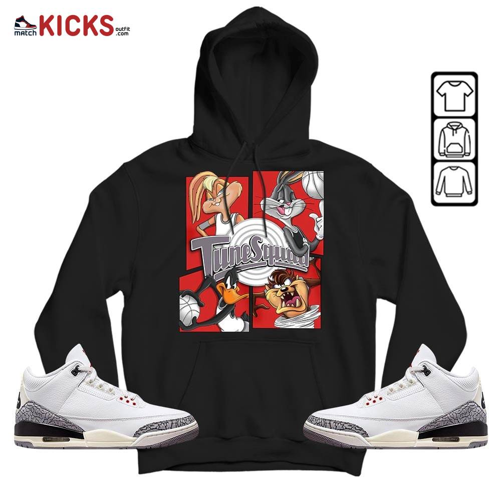 Bunny Tazmanian Basketball Sneaker Shirt Match White Cement 3s, Jordan Retro 3 White Cement MKO T-Shirt Bunny Tazmanian Basketball Sneaker Shirt Match White Cement 3s, Jordan Retro 3 White Cement MKO T-Shirt