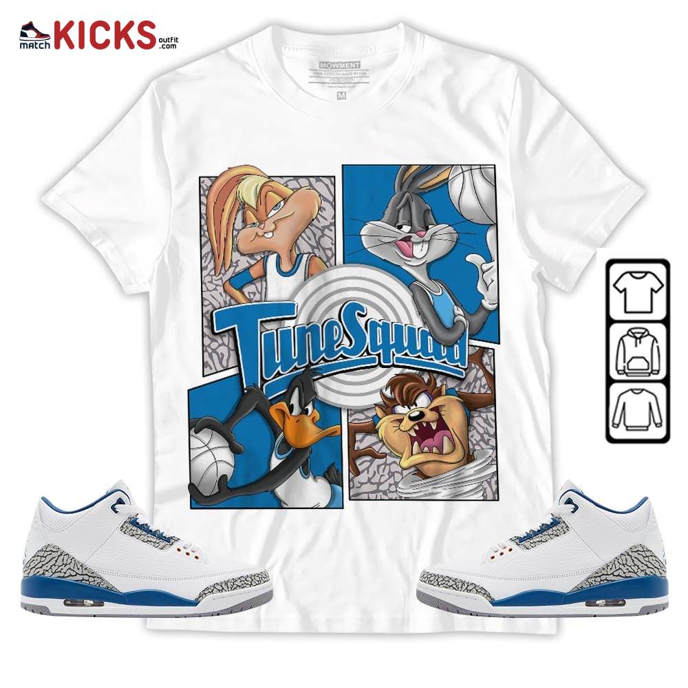 Bunny Tazmanian Basketball Sneaker Shirt Match Wizards 3s, Jordan Retro 3 Wizards MKO Sweatshirt