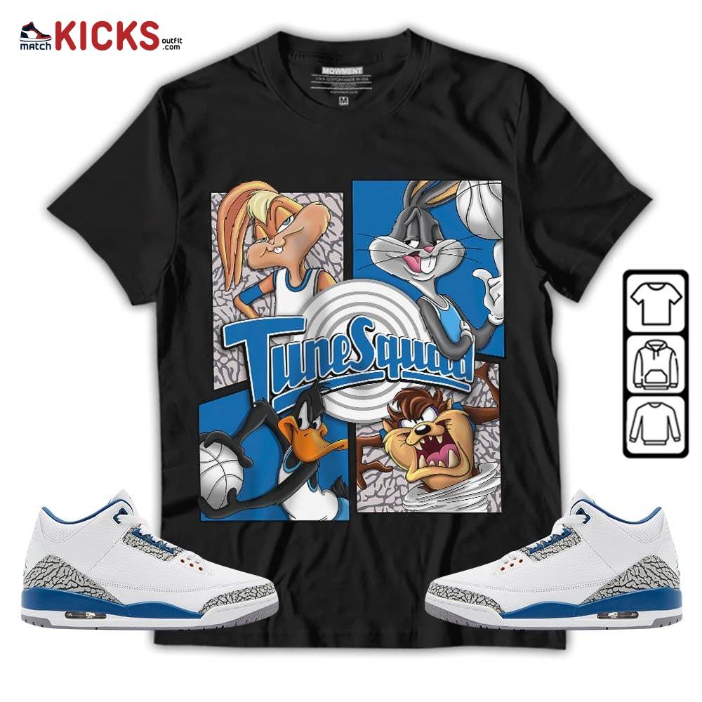 Bunny Tazmanian Basketball Sneaker Shirt Match Wizards 3s, Jordan Retro 3 Wizards MKO T-Shirt