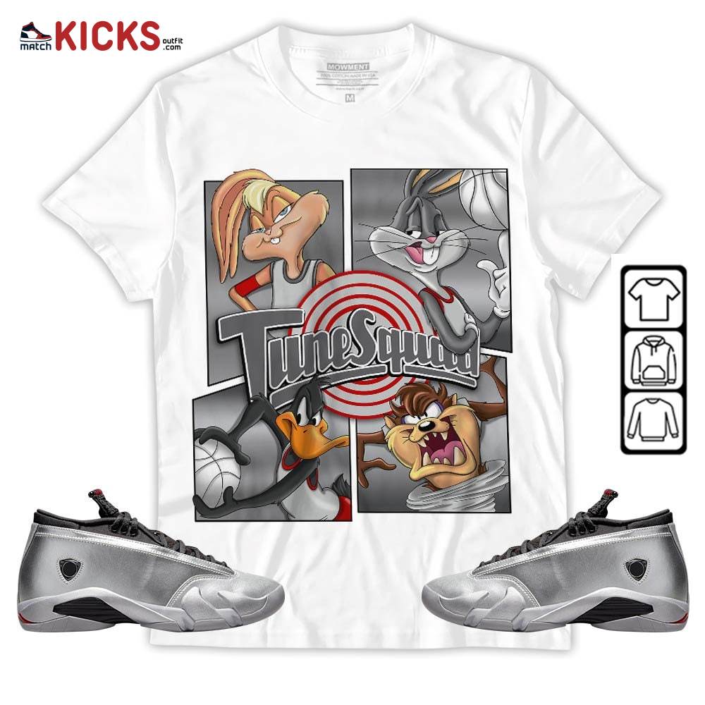 Bunny Tazmanian Hiphop Sneaker Shirt Match 14 Low Metallic Silver, Jordan 14 Metallic Silver MKO T-Shirt
