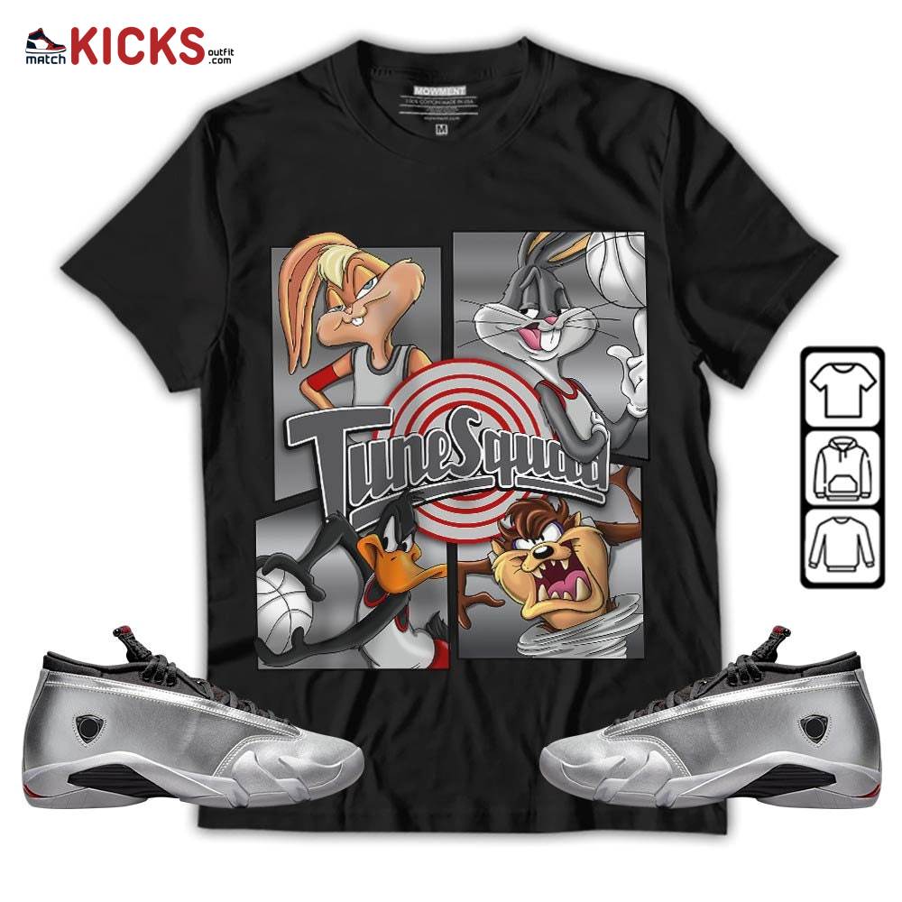Bunny Tazmanian Hiphop Sneaker Shirt Match 14 Low Metallic Silver, Jordan 14 Metallic Silver MKO T-Shirt Bunny Tazmanian Hiphop Sneaker Shirt Match 14 Low Metallic Silver, Jordan 14 Metallic Silver MKO T-Shirt