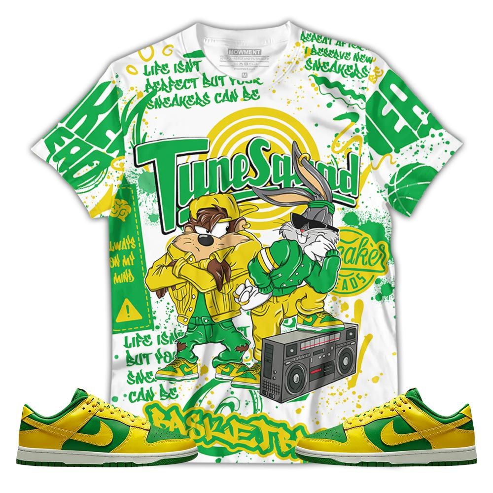Bunny Tazmanian Hiphop Sneaker Shirt Match 2023 Reverse Brazil, Dunk Low Reverse Brazil Hoodie Sweatshirt Tee All Over Print MKO Shirt