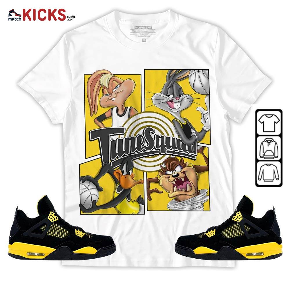 Bunny Tazmanian Hiphop Sneaker Shirt Match 2023 Thunder 4s, Jordan Retro 4 Thunder MKO T-Shirt
