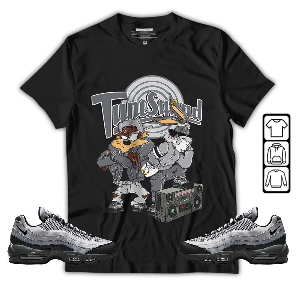 Bunny Tazmanian Hiphop Sneaker Shirt Match 95 Reflective Safari Grey, Air Max 95 Reflective Safari MKO T-Shirt