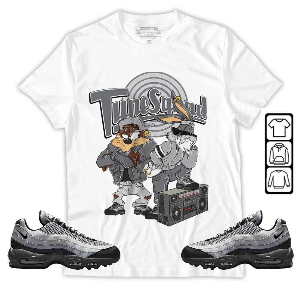 Bunny Tazmanian Hiphop Sneaker Shirt Match 95 Reflective Safari Grey, Air Max 95 Reflective Safari MKO T-Shirt