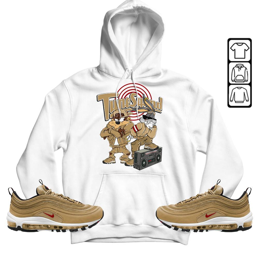 Bunny Tazmanian Hiphop Sneaker Shirt Match Air Max 97 Metallic Gold, Air Max 97 Gold Bullet MKO T-Shirt