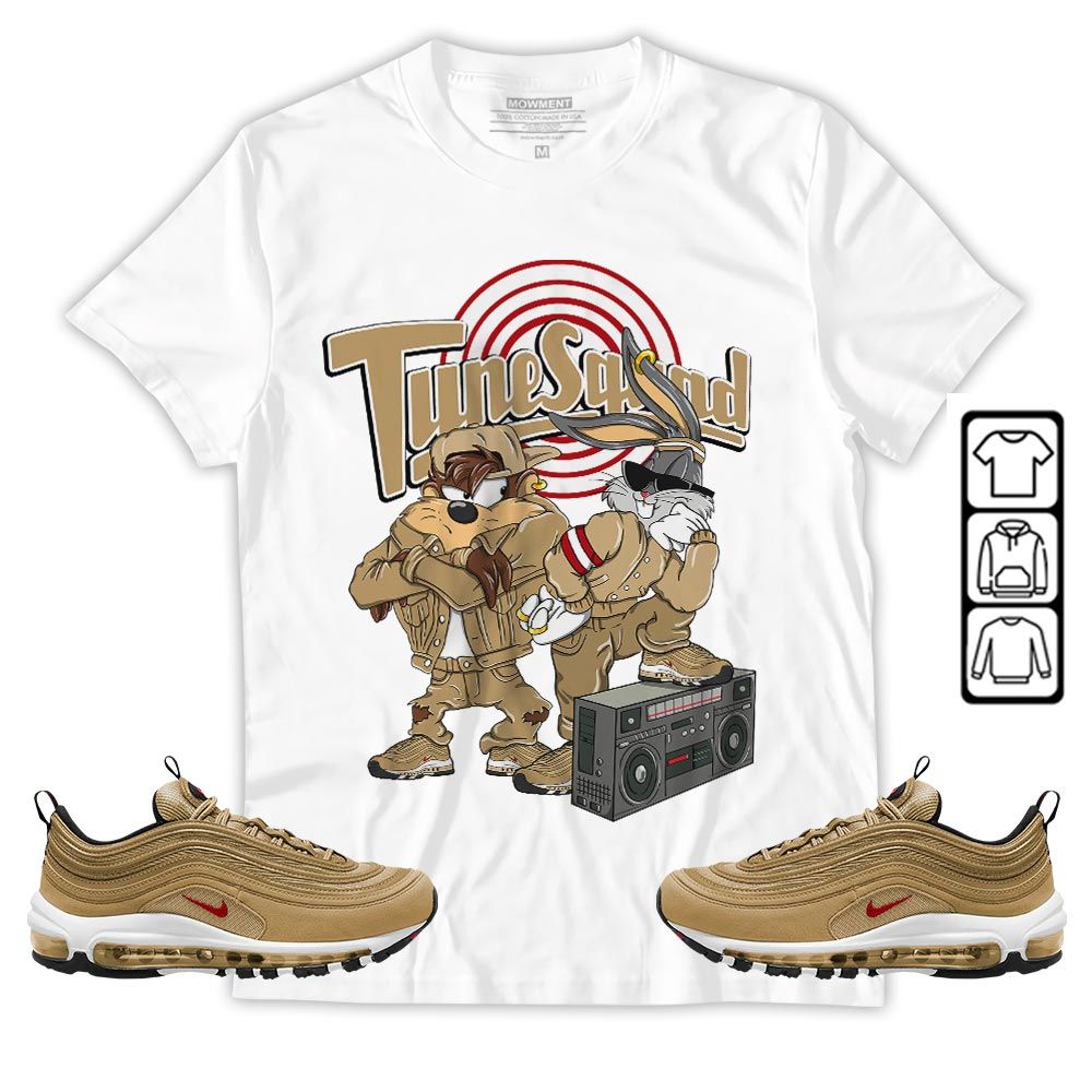 Bunny Tazmanian Hiphop Sneaker Shirt Match Air Max 97 Metallic Gold, Air Max 97 Gold Bullet MKO T-Shirt Bunny Tazmanian Hiphop Sneaker Shirt Match Air Max 97 Metallic Gold, Air Max 97 Gold Bullet MKO T-Shirt