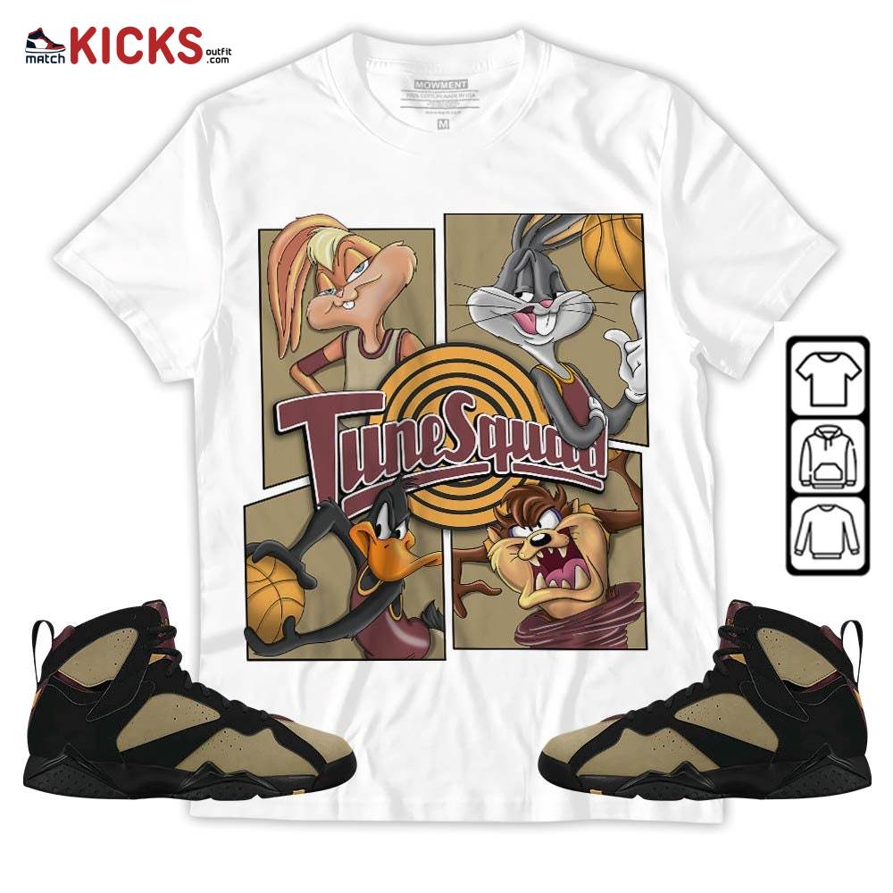 Bunny Tazmanian Hiphop Sneaker Shirt Match Black Cherrywood 7s, Jordan 7 Black Olive MKO T-Shirt