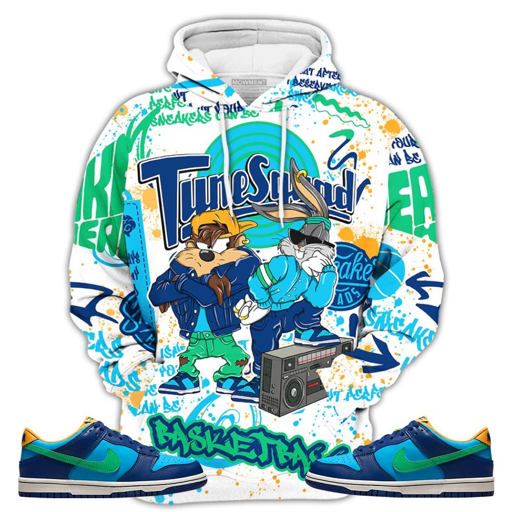 Bunny Tazmanian Hiphop Sneaker Shirt Match Dunk Low Gs Kyrie, Dunk Low Gs Electric Algae Hoodie Sweatshirt Tee All Over Print MKO Shirt