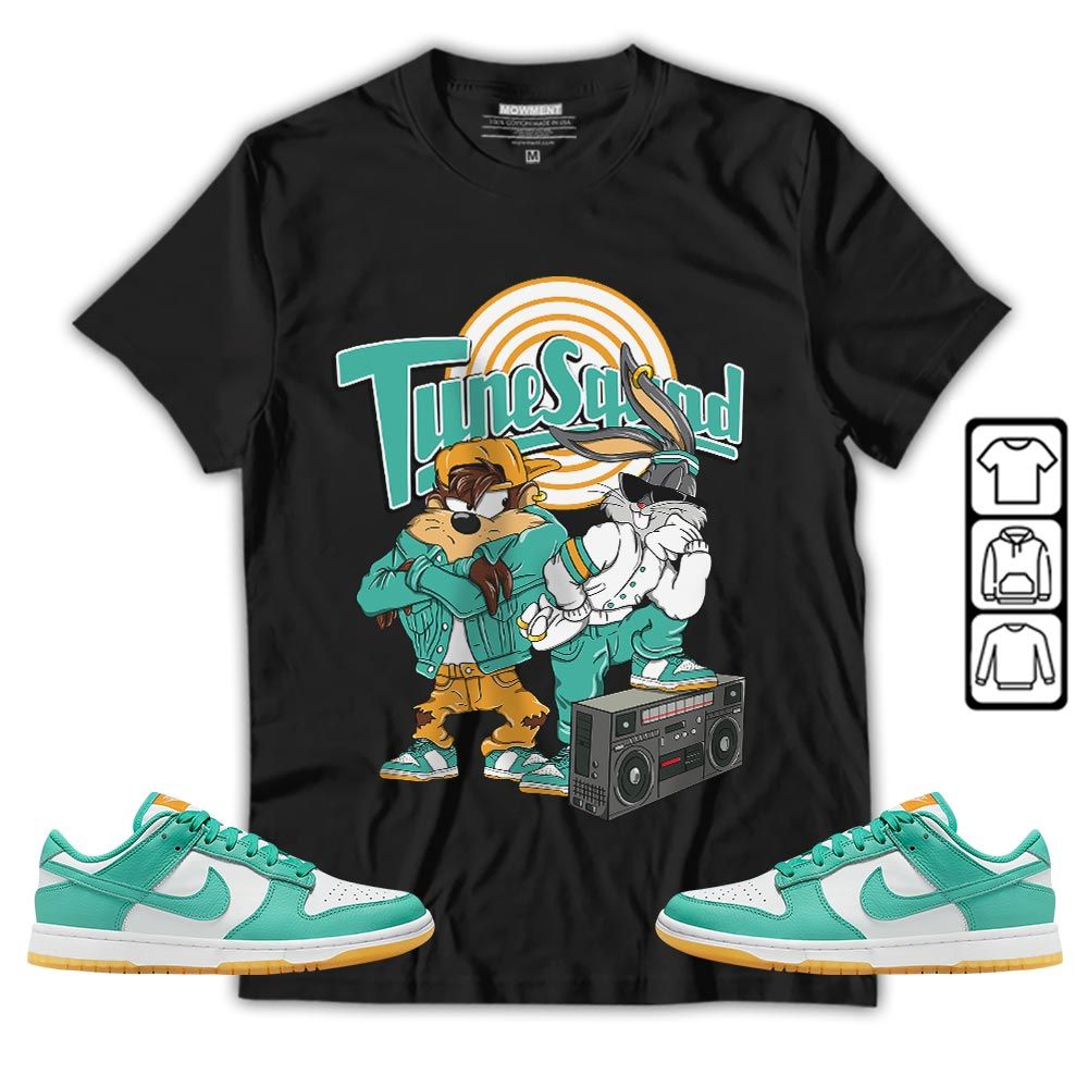 Bunny Tazmanian Hiphop Sneaker Shirt Match Dunk Low Turquoise, Dunk Low Teal Zeal MKO T-Shirt
