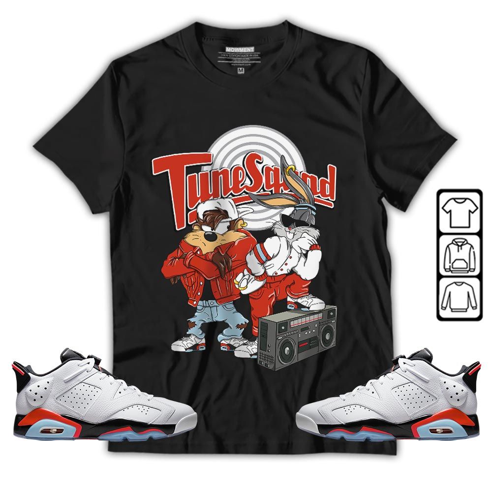 Bunny Tazmanian Hiphop Sneaker Shirt Match Golf White Infrared 6s, Jordan 6 Low Infrared MKO T-Shirt
