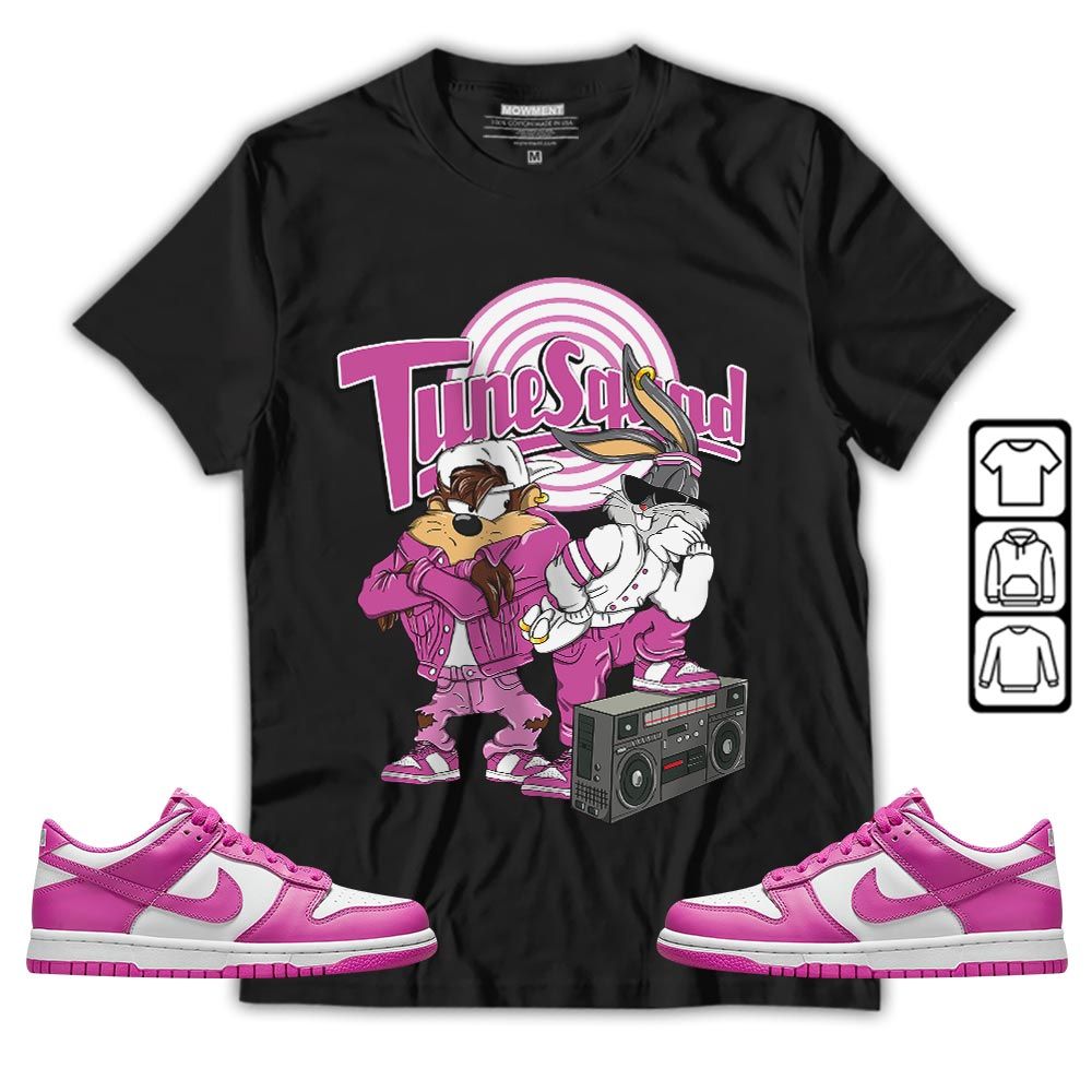Bunny Tazmanian Hiphop Sneaker Shirt Match GS Active Fuchsia, Dunk Low Active Fuchsia MKO T-Shirt