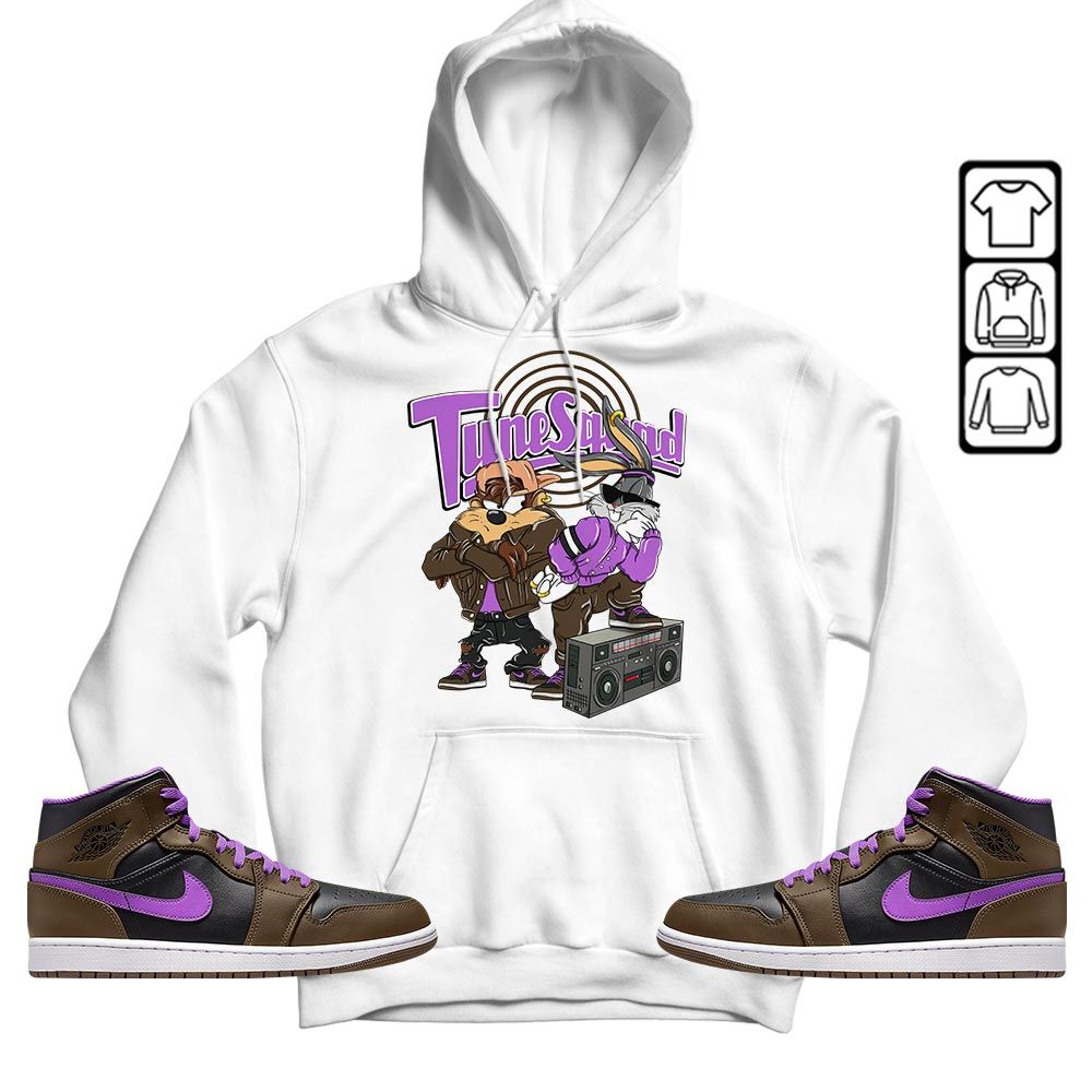 Bunny Tazmanian Hiphop Sneaker Shirt Match Jordan 1 Mid Palomino, Jordan 1 Mid Palomino MKO T-Shirt