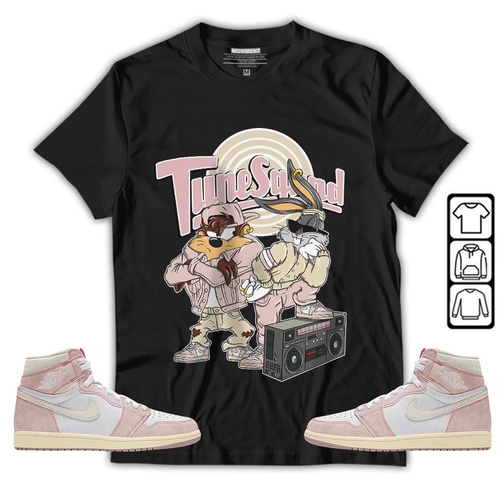 Bunny Tazmanian Hiphop Sneaker Shirt Match Retro Washed Pink 1s, Jordan 1 High OG Washed Pink MKO T-Shirt Bunny Tazmanian Hiphop Sneaker Shirt Match Retro Washed Pink 1s, Jordan 1 High OG Washed Pink MKO T-Shirt