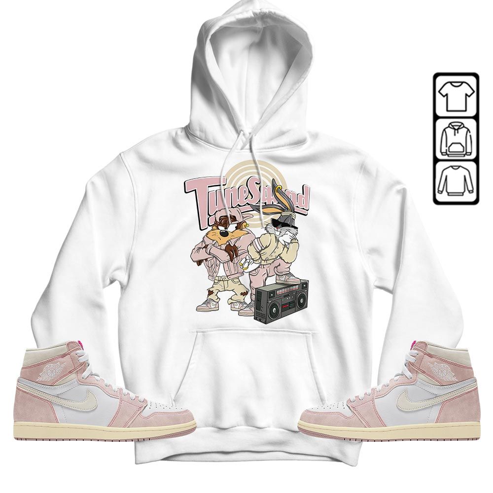 Bunny Tazmanian Hiphop Sneaker Shirt Match Retro Washed Pink 1s, Jordan 1 High OG Washed Pink MKO T-Shirt
