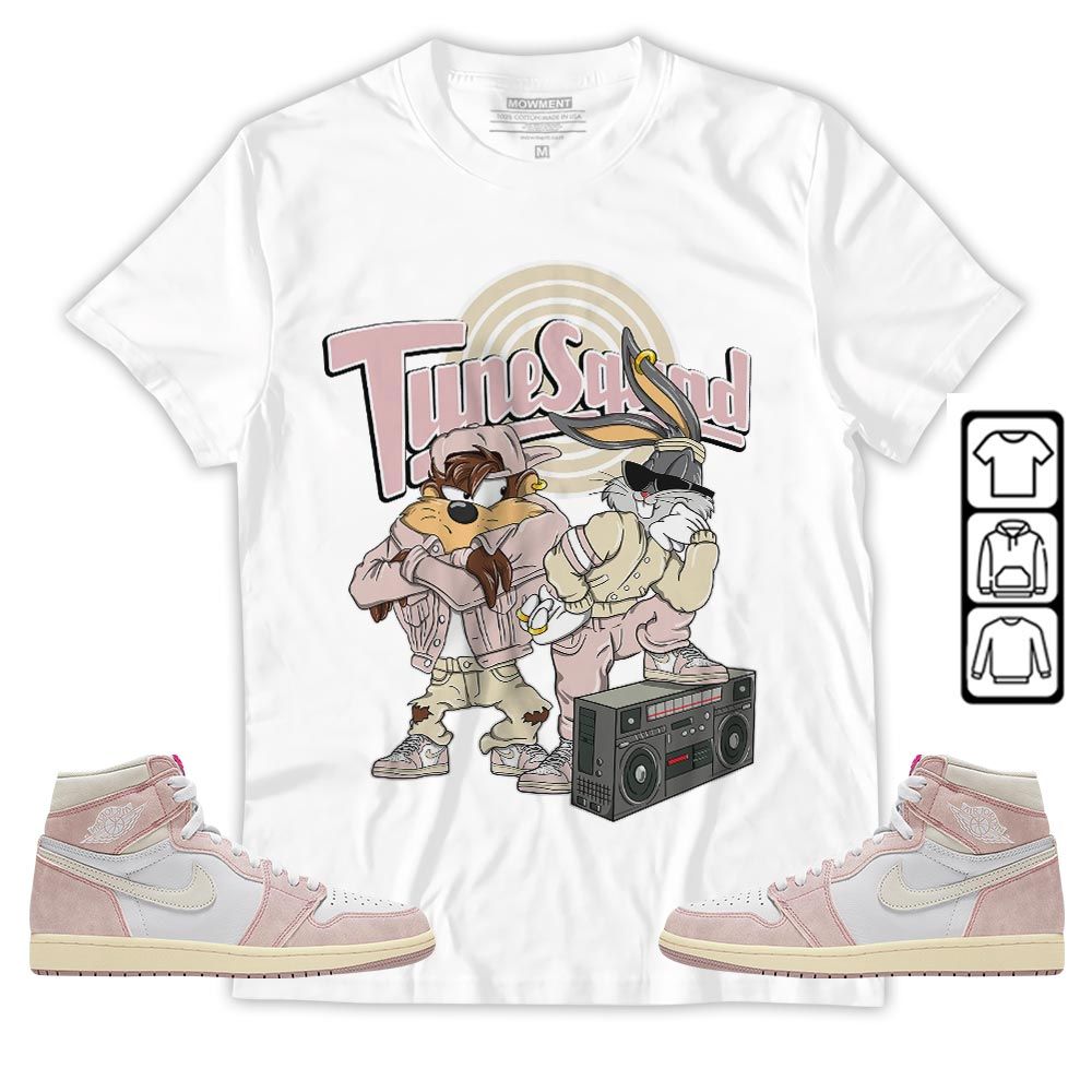 Bunny Tazmanian Hiphop Sneaker Shirt Match Retro Washed Pink 1s, Jordan 1 High OG Washed Pink MKO T-Shirt Bunny Tazmanian Hiphop Sneaker Shirt Match Retro Washed Pink 1s, Jordan 1 High OG Washed Pink MKO T-Shirt