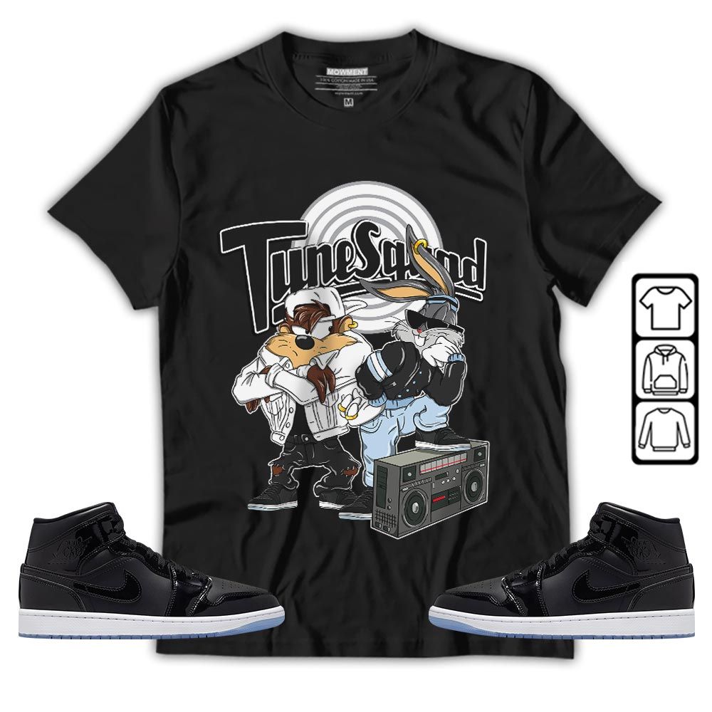 Bunny Tazmanian Hiphop Sneaker Shirt Match Space Jam 1s, Jordan 1 Mid Space Jam MKO Hoodie