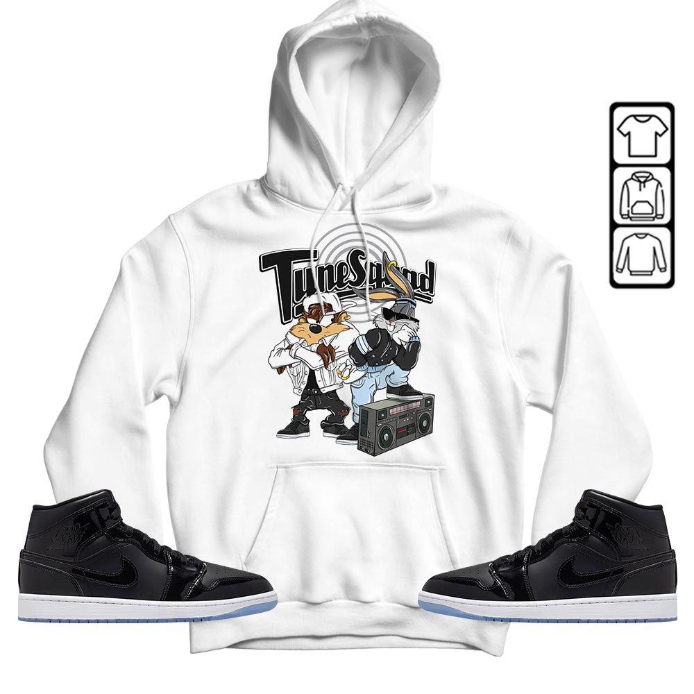 Bunny Tazmanian Hiphop Sneaker Shirt Match Space Jam 1s, Jordan 1 Mid Space Jam MKO Hoodie