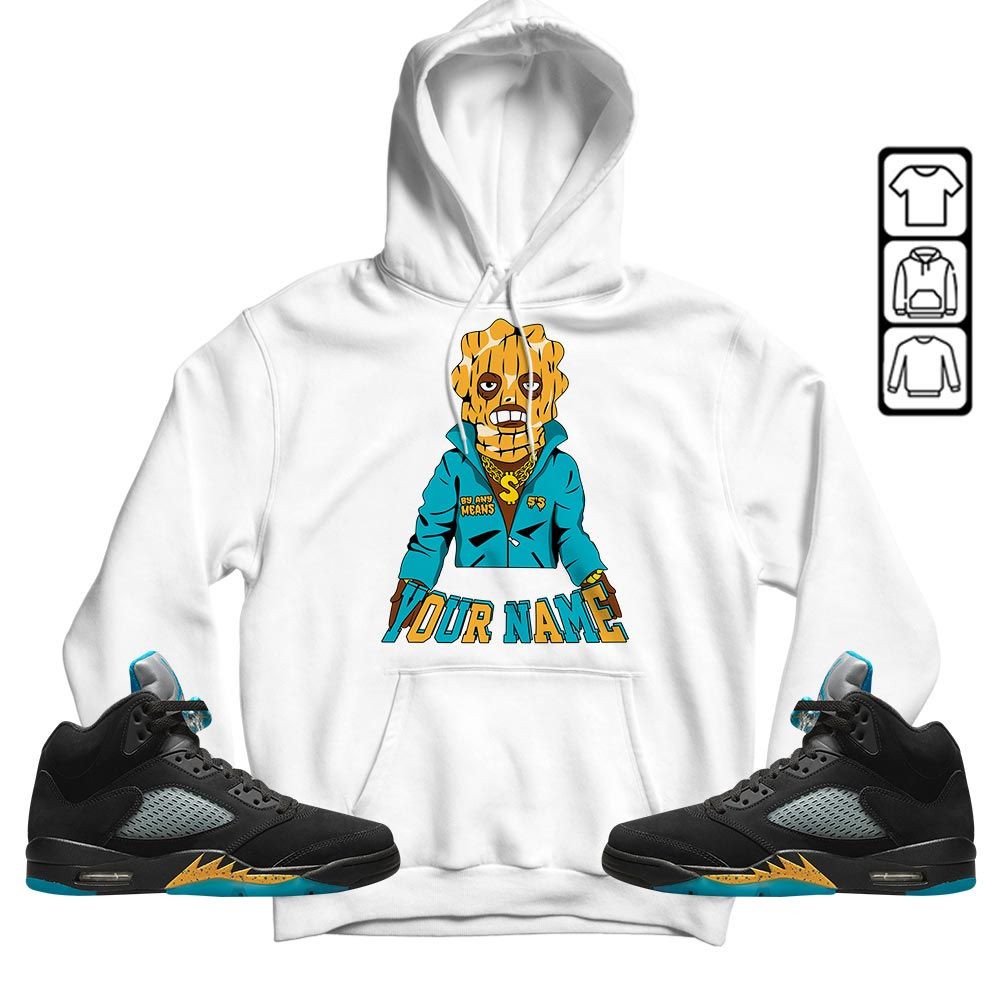 By Any Means Custom Sneaker Shirt Match 2023 Retro Aqua 5s, Jordan 5 Aqua MKO T-Shirt