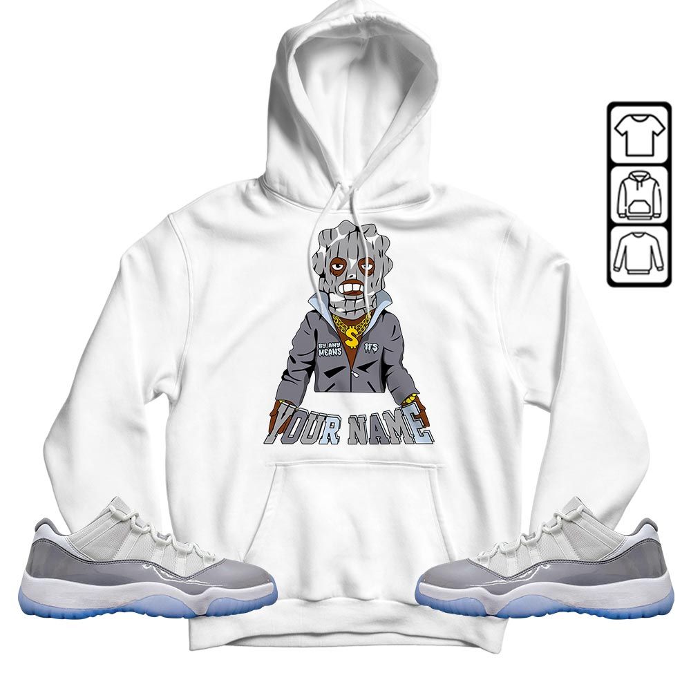 By Any Means Custom Sneaker Shirt Match Cement Grey 11s, Jordan 11 Low Cement Grey MKO T-Shirt