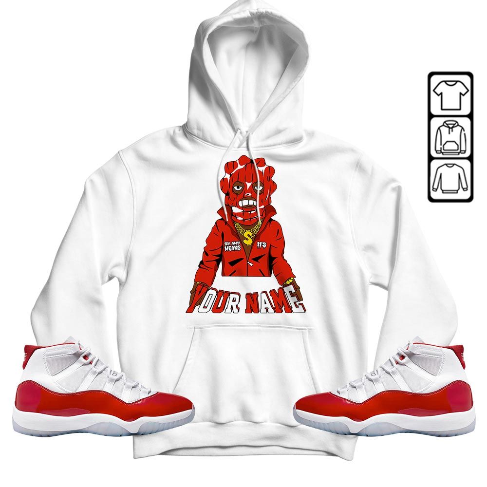 By Any Means Custom Sneaker Shirt Match Cherry 11s, Jordan 11 Retro Cherry MKO T-Shirt