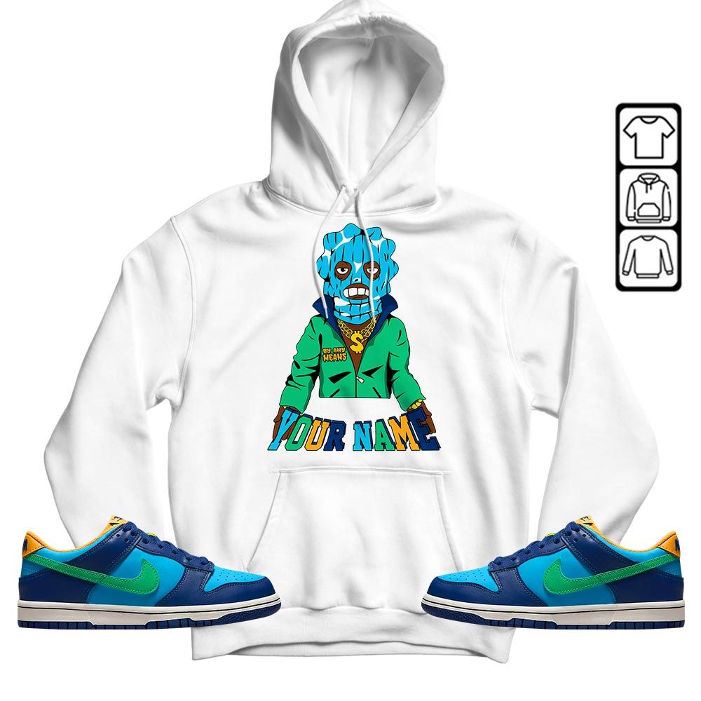 By Any Means Custom Sneaker Shirt Match Dunk Low GS Kyrie, Dunk Low GS Electric Algae MKO T-Shirt