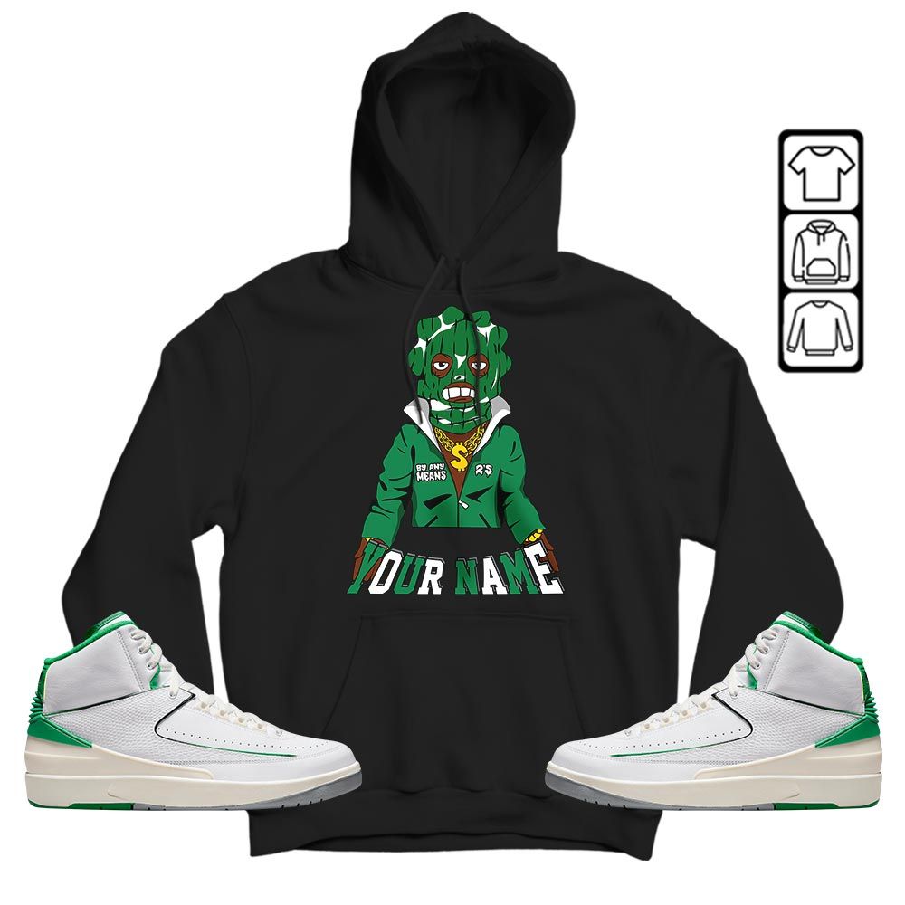 By Any Means Custom Sneaker Shirt Match Lucky Green 2s, Jordan 2 Lucky Green MKO T-Shirt By Any Means Custom Sneaker Shirt Match Lucky Green 2s, Jordan 2 Lucky Green MKO T-Shirt