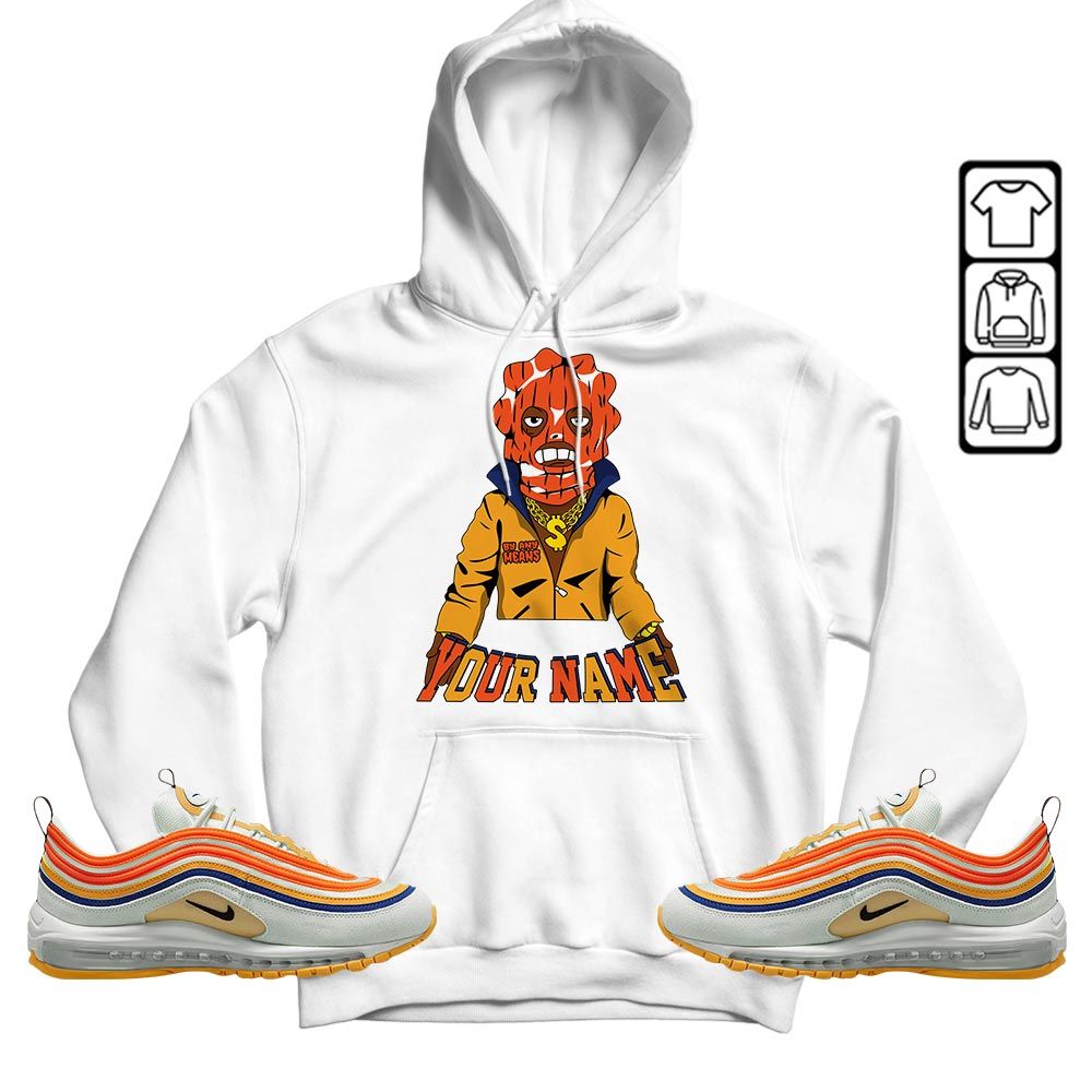 By Any Means Custom Sneaker Shirt Match Max 97 Frank Rudy, Air Max 97 SE Air Pressure MKO T-Shirt