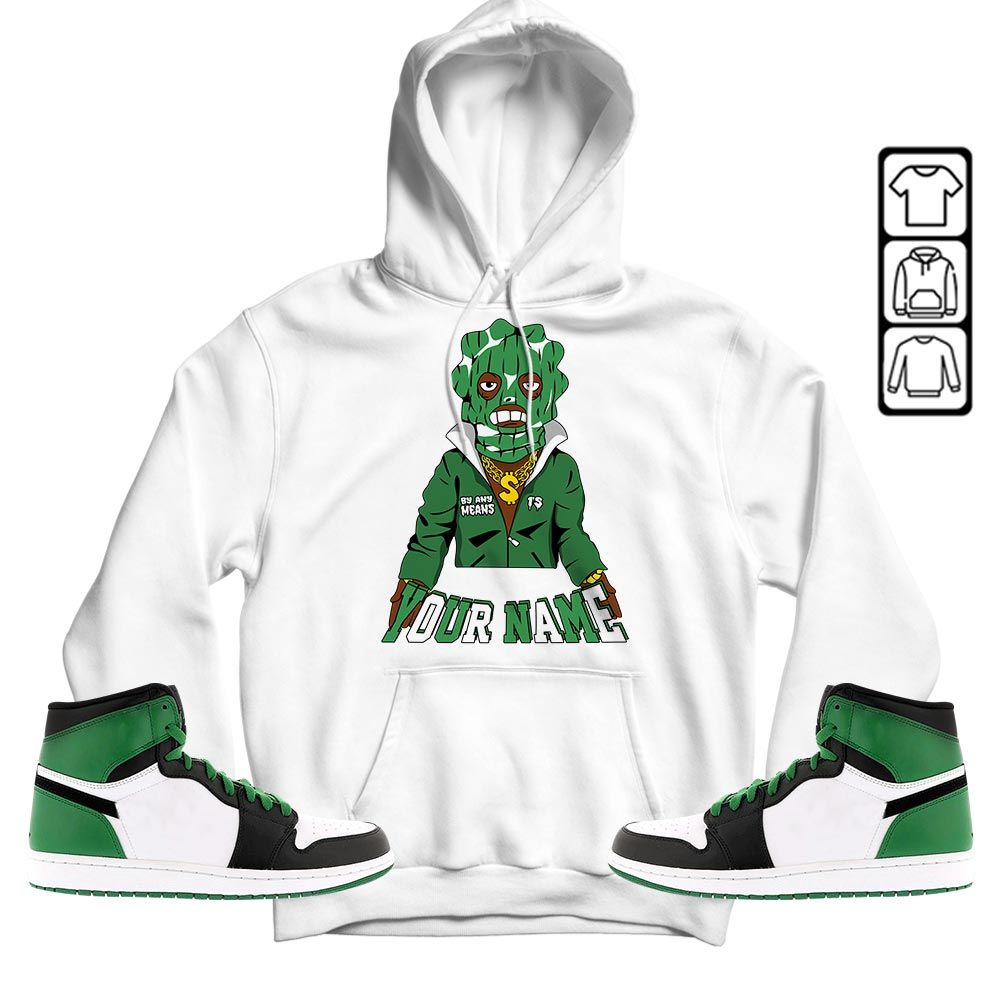 By Any Means Custom Sneaker Shirt Match OG Celtics 1s, Jordan 1 High OG Celtics MKO T-Shirt