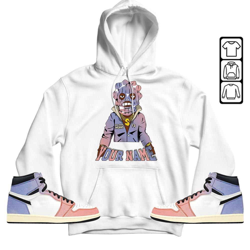 By Any Means Custom Sneaker Shirt Match Retro Skyline 1s, Jordan 1 High OG Skyline MKO T-Shirt