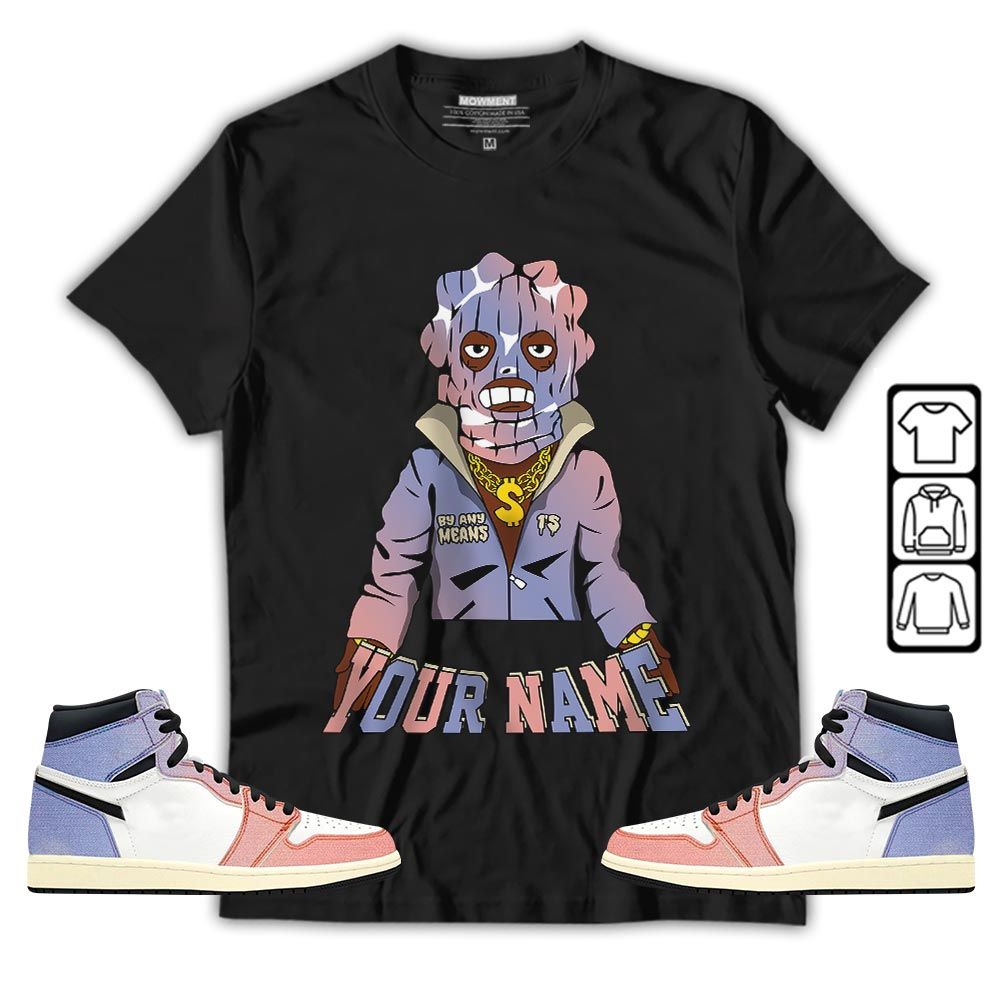By Any Means Custom Sneaker Shirt Match Retro Skyline 1s, Jordan 1 High OG Skyline MKO T-Shirt