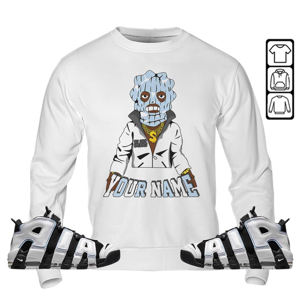By Any Means Custom Sneaker Shirt Match Uptempo Cobalt Bliss, Air More Uptempo Cobalt Bliss MKO T-Shirt By Any Means Custom Sneaker Shirt Match Uptempo Cobalt Bliss, Air More Uptempo Cobalt Bliss MKO T-Shirt