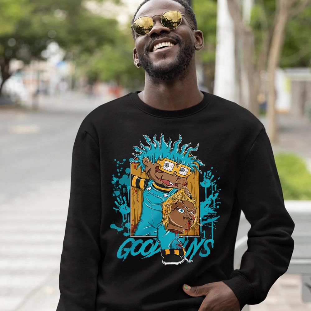 Cartoon 90s Creepy Sneaker Shirt Match 2023 Retro Aqua 5s, Jordan 5 Aqua MKO T-Shirt Cartoon 90s Creepy Sneaker Shirt Match 2023 Retro Aqua 5s, Jordan 5 Aqua MKO T-Shirt