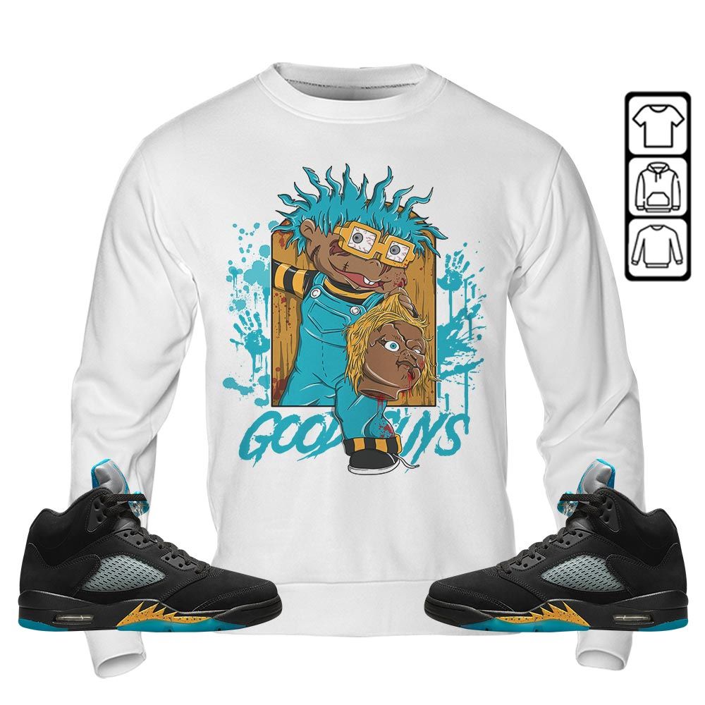 Cartoon 90s Creepy Sneaker Shirt Match 2023 Retro Aqua 5s, Jordan 5 Aqua MKO T-Shirt Cartoon 90s Creepy Sneaker Shirt Match 2023 Retro Aqua 5s, Jordan 5 Aqua MKO T-Shirt