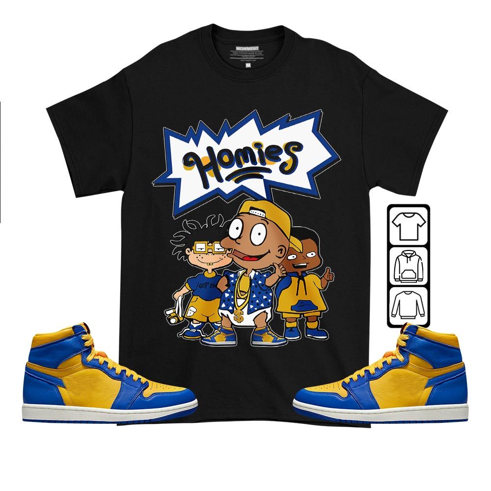 Cartoon 90s Homies Sneaker Shirt Match 2023 Laney 1s, Jordan 1 Retro High Laney MKO T-Shirt Cartoon 90s Homies Sneaker Shirt Match 2023 Laney 1s, Jordan 1 Retro High Laney MKO T-Shirt