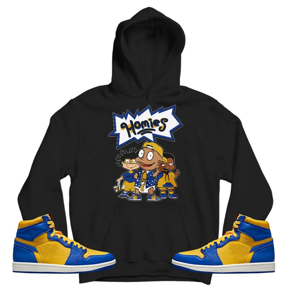 Cartoon 90s Homies Sneaker Shirt Match 2023 Laney 1s, Jordan 1 Retro High Laney MKO T-Shirt